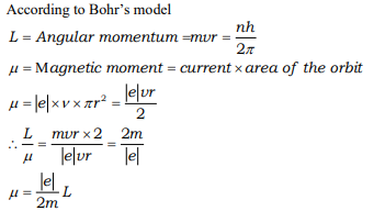 Use Bohr’s model of hydrogen atom to obtain the relationship between the angular